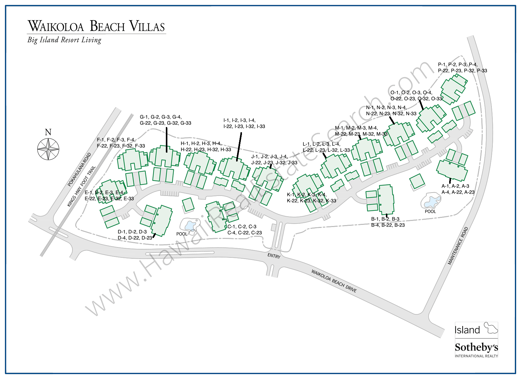 Updated Map of Waikoloa Beach Villas
